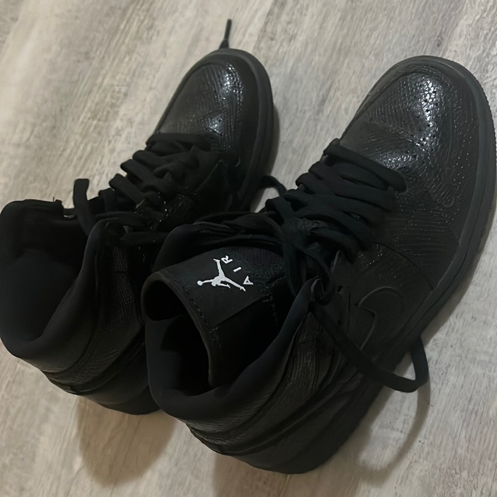 Black snakeskin Jordan 1s